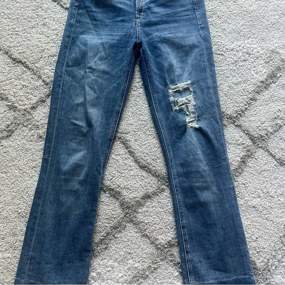 McGuire jeans High Rise Distressed Raw Hem Slim boot Stretch Button Fly Size 26 - Picture 13 of 14